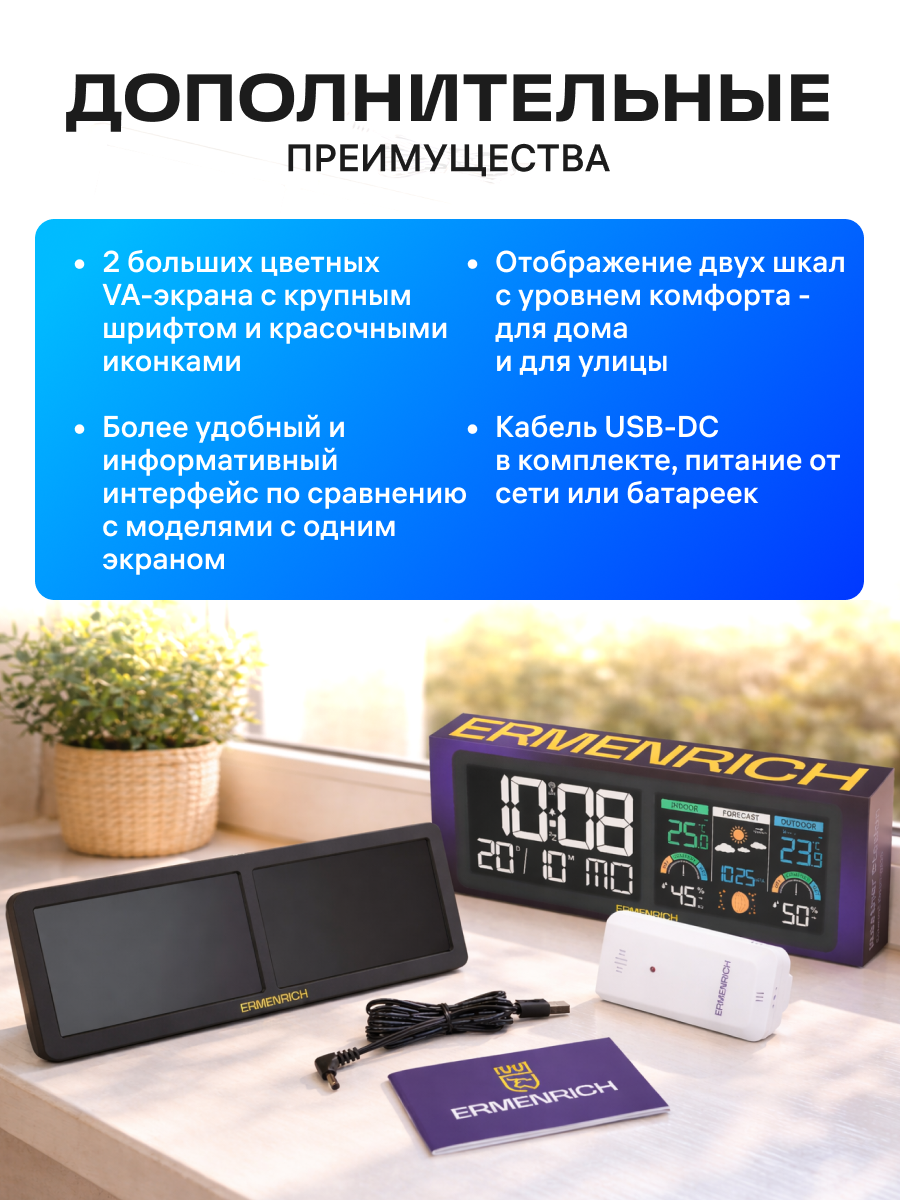 Метеостанция Ermenrich Report WR70 картинка