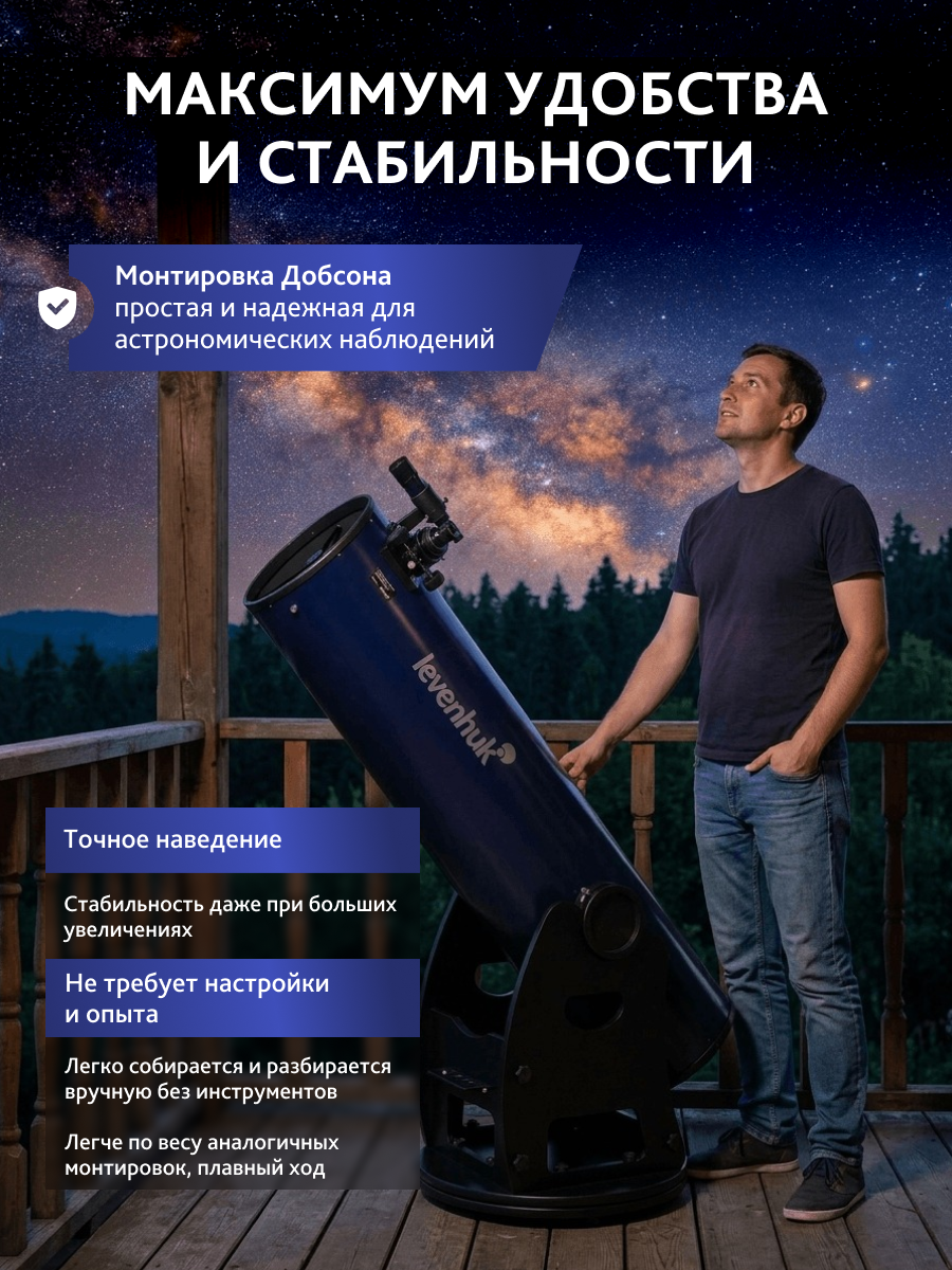 Телескоп Добсона Levenhuk New Skyline PRO 12" (300/1525) картинка