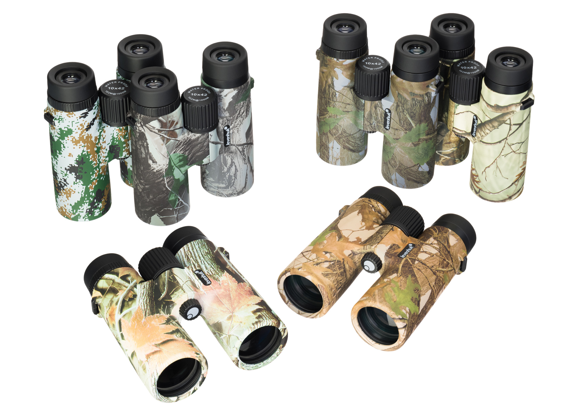 Бинокль камуфляжный Levenhuk Camo 10x42 с сеткой
