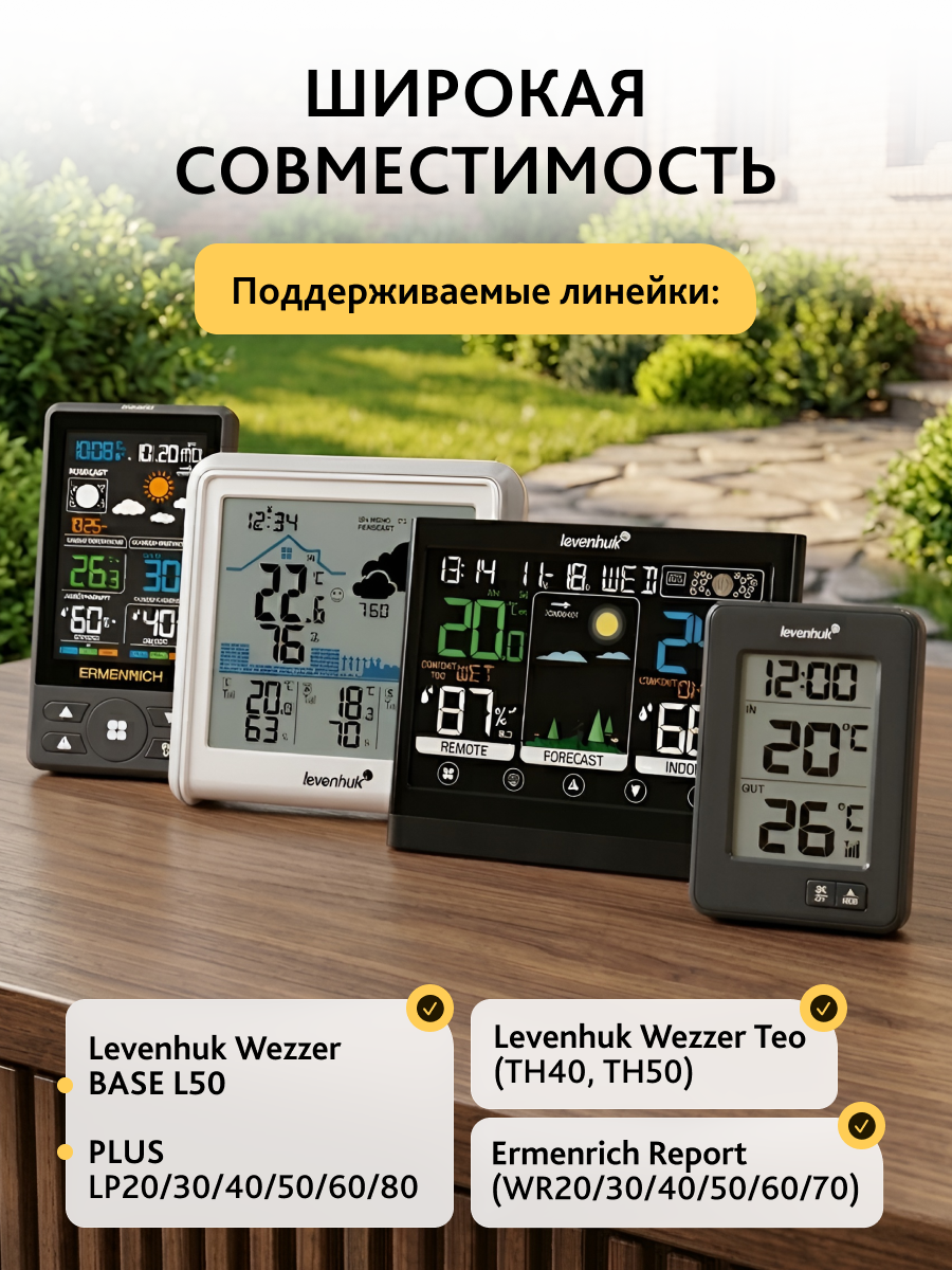 Датчик Levenhuk THS20 для метеостанций изображение