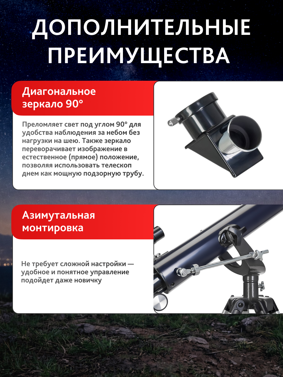 Телескоп Levenhuk New Skyline BASE 60/700 AZ2 фотография