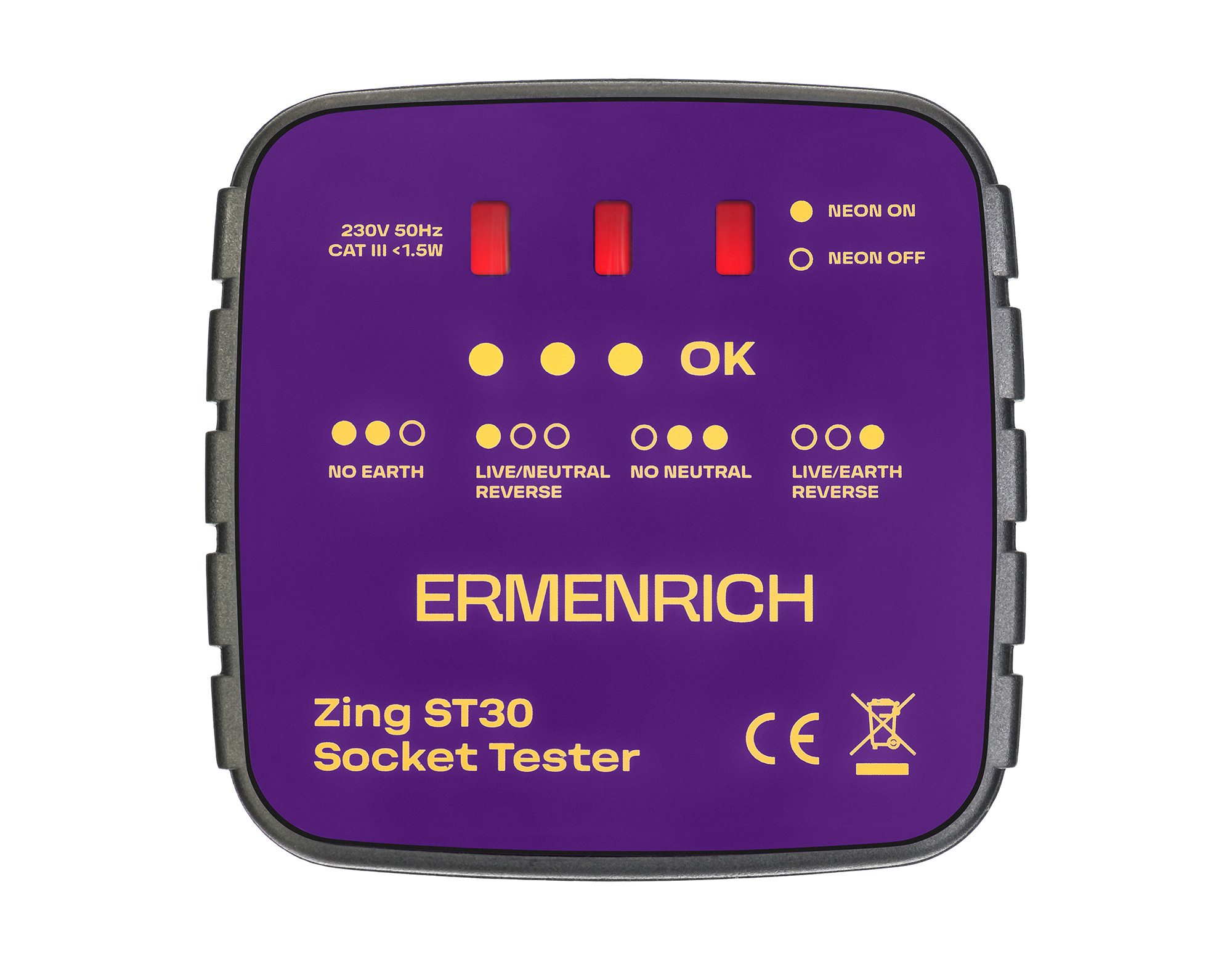 Тестер розеток Ermenrich Zing ST30 изображение