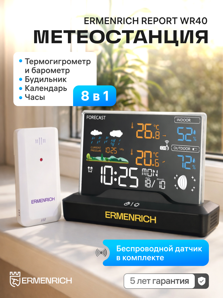 Метеостанция Ermenrich Report WR40 фотография