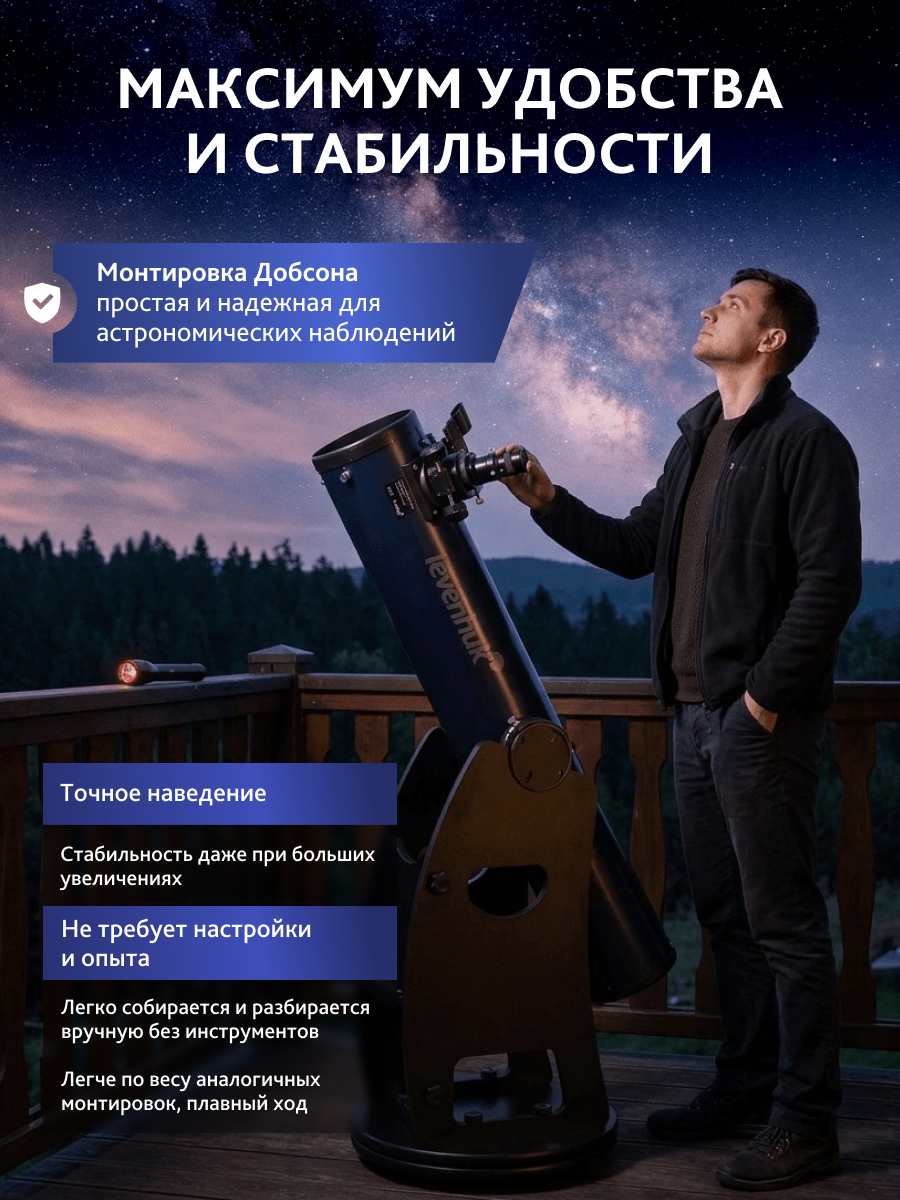 Телескоп Добсона Levenhuk New Skyline PLUS 6" (150/1200) картинка