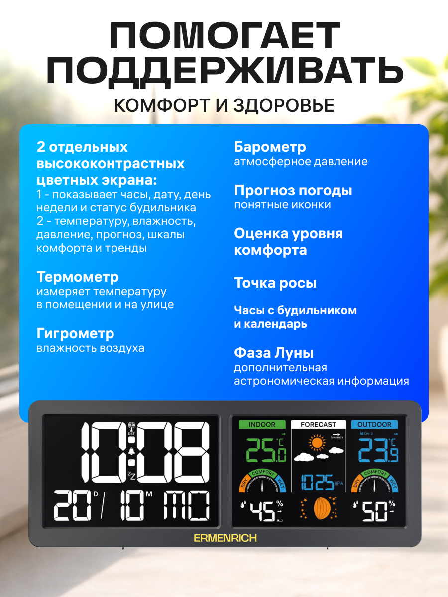 Метеостанция Ermenrich Report WR70 картинка