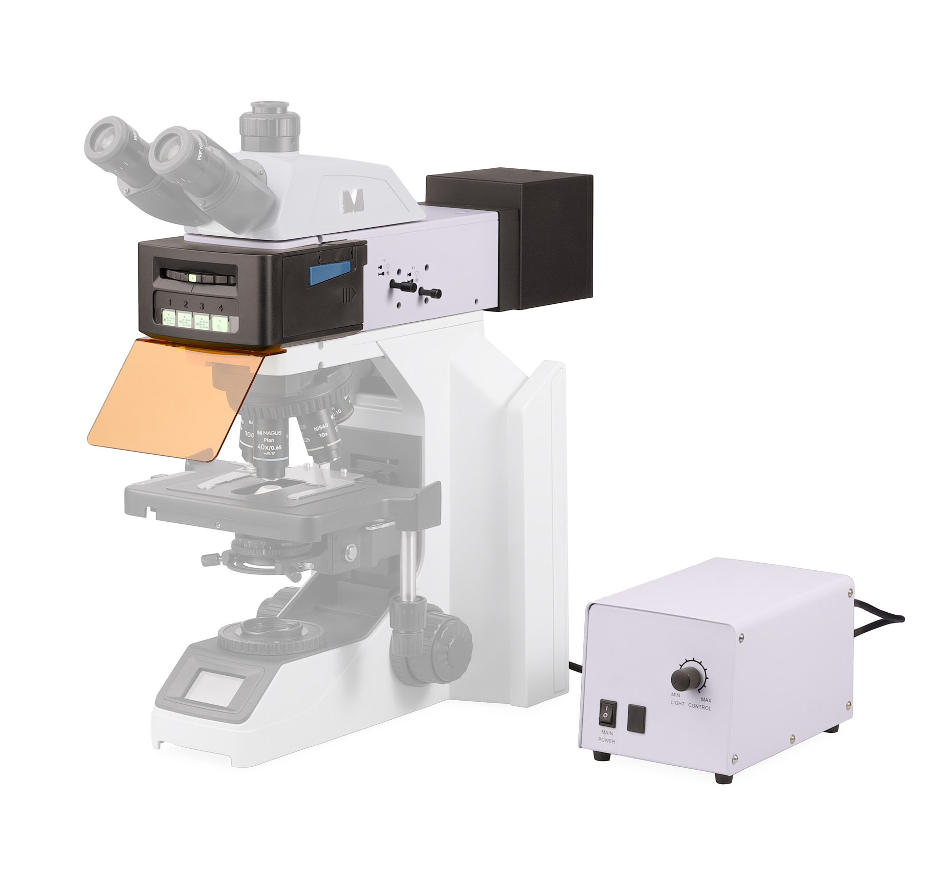 Насадка эпи-люминесцентная MAGUS Epi-FL04 LED, блоки люминесцентных фильтров FITC/TRITC/DAPI изображение