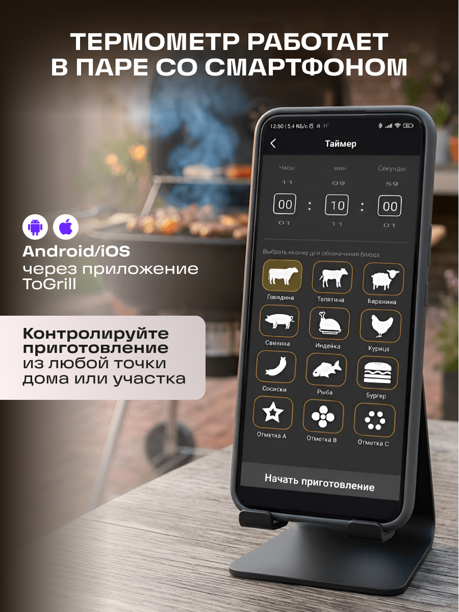 Термометр для мяса Ermenrich BBQ GT20 изображение