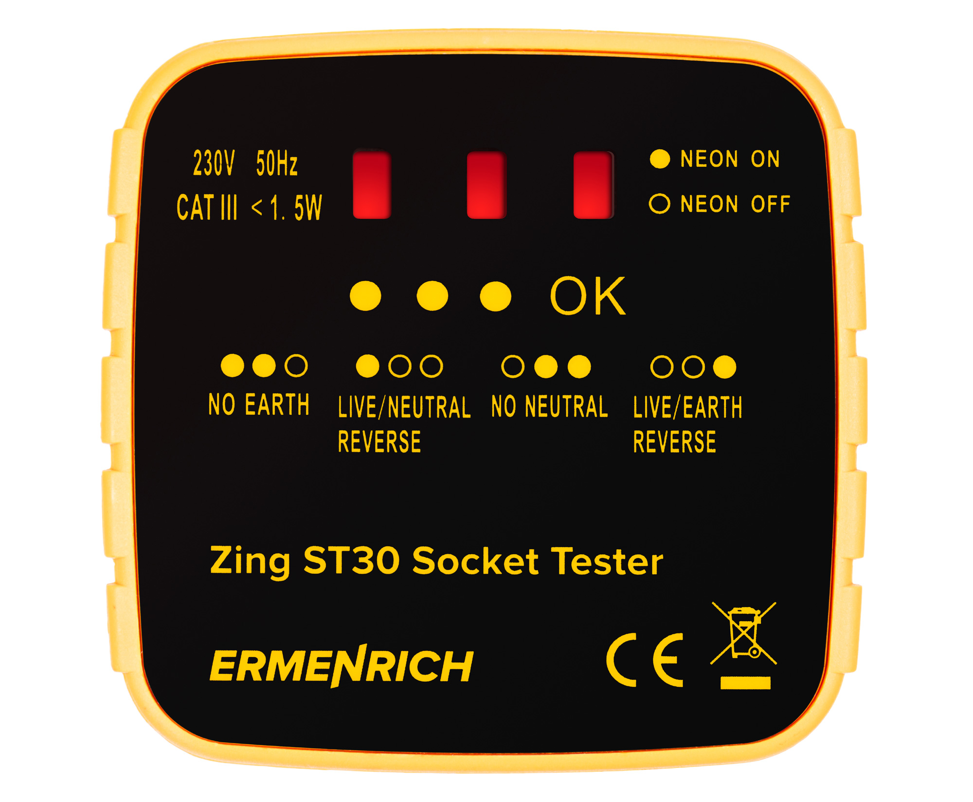 Тестер розеток Ermenrich Zing ST30 изображение