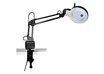 Лупа-лампа Kromatech бестеневая 2x/20x, 85/22 мм, на струбцине, с подсветкой (40 LED) 74024 - фото 1
