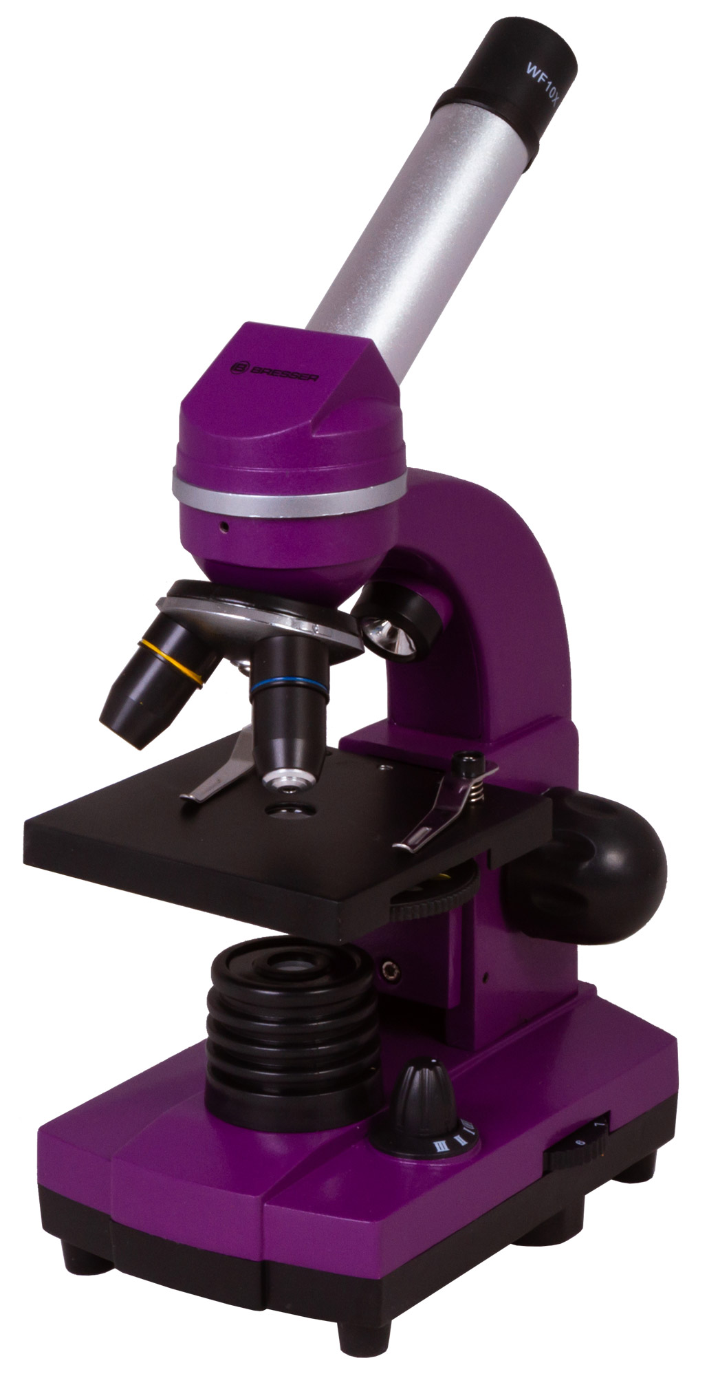 Микроскоп Bresser (Брессер) Junior Biolux SEL 40–1600x, фиолетовый