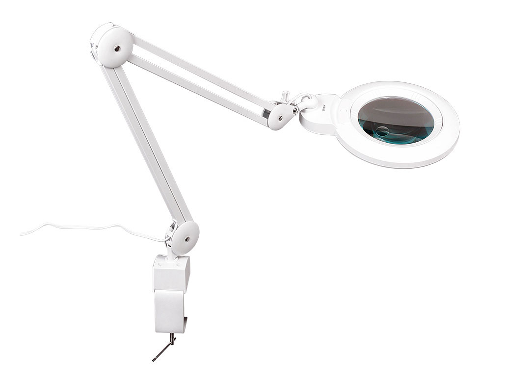 Лупа-лампа на струбцине Veber LED Bi-color, со сменными линзами и подсветкой (8608D) 74737 - фото 1