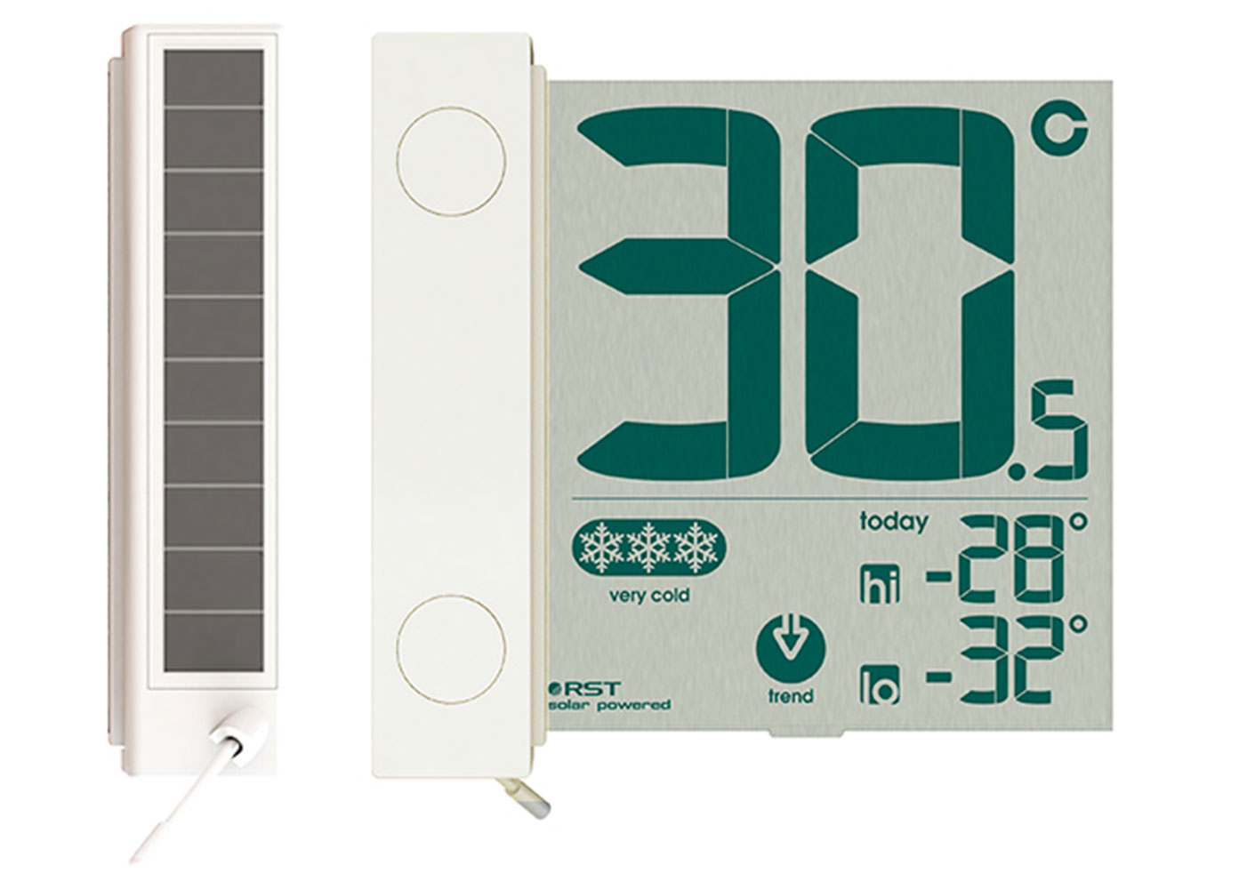 Термометр цифровой RST 01391 с солнечной батареей, оконный 79944 - фото 1