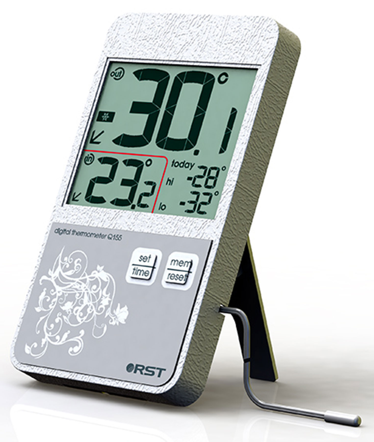 Термометр цифровой RST 02155 с внешним датчиком, оконный 79949 - фото 1