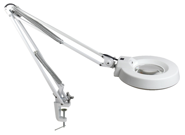 Лупа-лампа Kromatech бестеневая 10x, 120 мм, на струбцине, с подсветкой LT-86A 73398 - фото 1