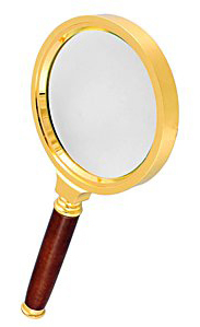 Лупа Kromatech ручная круглая 6х, 50 мм, в металлической оправе с деревянной ручкой 72970 - фото 1
