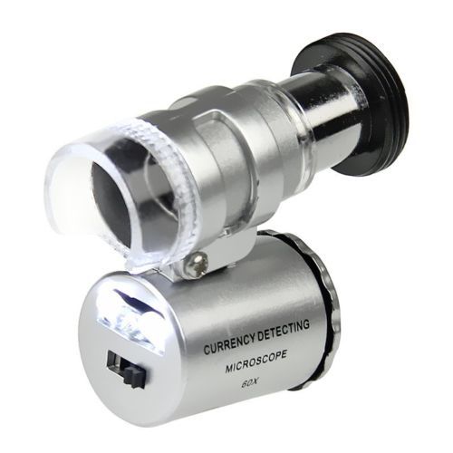 Микроскоп Kromatech 60x мини, с подсветкой (2 LED) и ультрафиолетом (9882) 69519 - фото 1