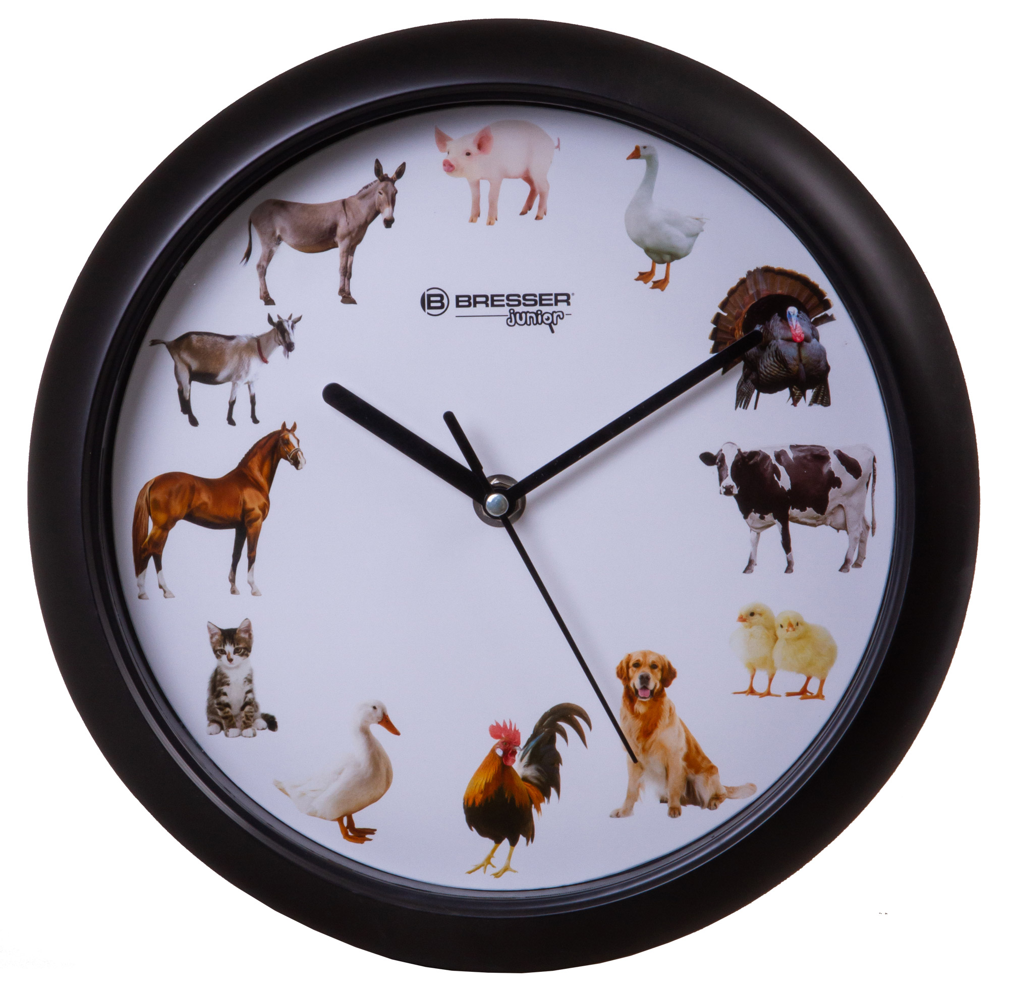 

Часы настенные Bresser Junior, 25 см, с животными