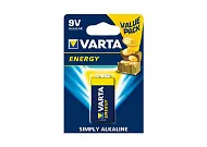 Элемент питания Varta «Крона» (6LR61/6LF22/MN1604), 1 шт., 9 В, алкалиновый