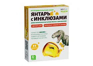 Набор для опытов ND Play «Янтарь с инклюзами» 6+, изображение 1