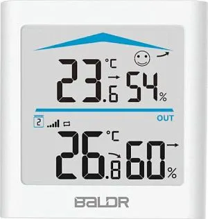 Термогигрометр цифровой BALDR B0135T2H2, изображение 1