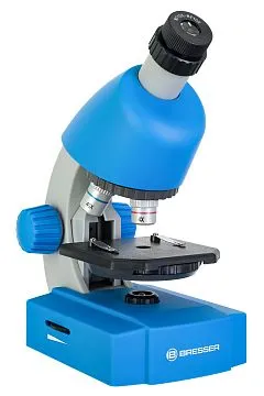 Микроскоп Bresser Junior 40–640x, синий (выставочный образец), изображение 1