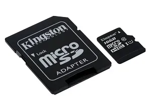 Карта памяти microSDHC Kingston 16 ГБ Canvas Select UHS-I   ADP (80/10 МБ/с), изображение 1