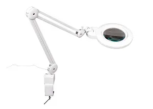 Лупа-лампа на струбцине Veber LED Bi-color, со сменными линзами и подсветкой (8608D), изображение 1