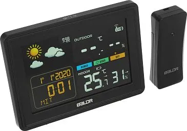 Метеостанция BALDR B0359WST2H2PR, черная