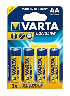 Элемент питания Varta Longlife AA LR6 (4 шт.), алкалиновый, изображение 1