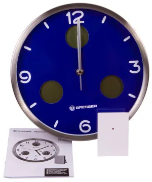 Часы настенные Bresser MyTime io NX Thermo/Hygro, 30 см, синие, изображение 5