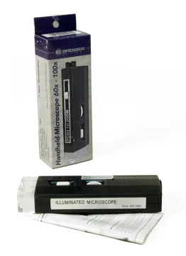 Микроскоп портативный Bresser 60x–100x с подсветкой, изображение 2
