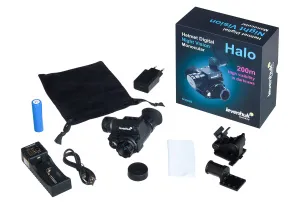 Монокуляр цифровой ночного видения Levenhuk Halo NVM20 Helmet, с креплением на шлем, изображение 2