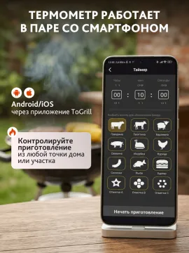 Термометр кулинарный Levenhuk Wezzer Grill BT10, изображение 13