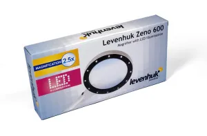 Лупа Levenhuk Zeno 600, 2,5x/5x, 90/21 мм, 12 LED, металл, изображение 2
