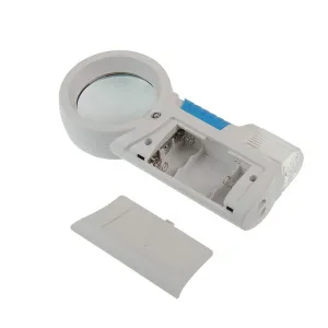 Лупа на ручке Veber 8х, 44 мм, с подсветкой и фонариком (7010), изображение 3