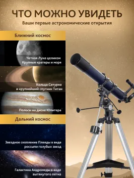 Телескоп Levenhuk New Skyline PLUS 80/900 EQ2, изображение 5
